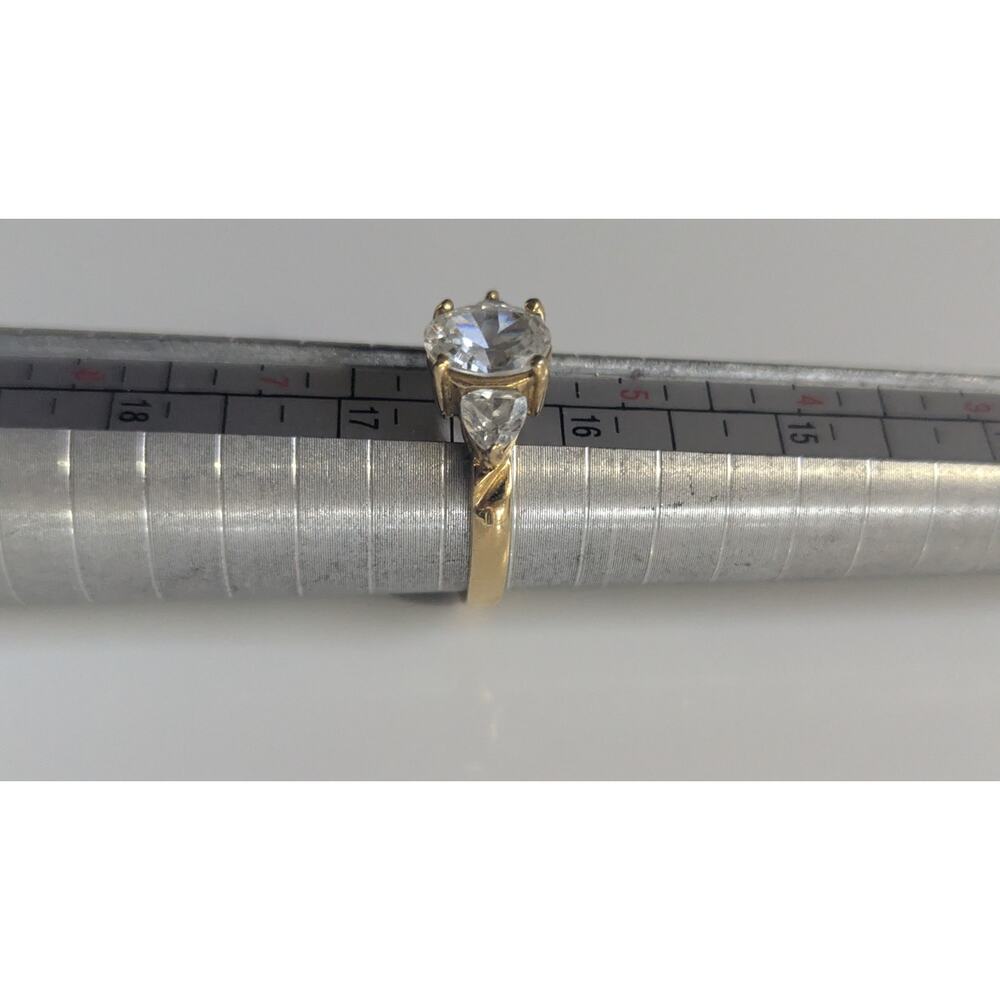 10k Gold Size 6 Engagement Ring With Cz Or Diamonds Oval Cut - Picture 5 of 8